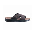 Bella Ανδρικές Παντόφλες Καφέ Α74 Δερμάτινες