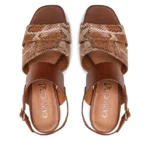 CAPRICE Γυναικεία Πέδιλα Ταμπά Φίδι 2-28304-28 314 Δερμάτινα - Image 5