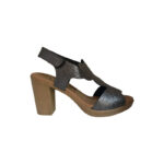 Oh My Sandals Γυναικεία Πέδιλα Γραφίτης 4262 Δερμάτινο