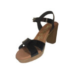 Oh My Sandals Γυναικεία Πέδιλα Μαύρο  Λουστρίν  4261 - Image 2