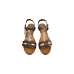 Oh My Sandals Γυναικείες Πλατφόρμες  Καφέ 3357 Δερμάτινες - Image 4