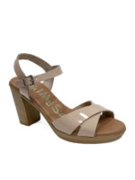 Oh My Sandals Γυναικεία Πέδιλα Nude Λουστρίν  4261  - Image 2