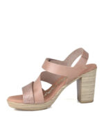 Oh My Sandals Γυναικεία Πέδιλα Ροζ/ Nude 4609 Δερμάτινα - Image 5