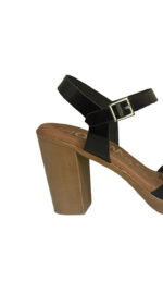 Oh My Sandals Γυναικεία Πέδιλα Μαύρο  Λουστρίν  4261 - Image 4