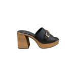 Oh My Sandals Γυναικεία Mules Μαύρα 5396 Δερμάτινα