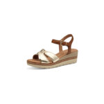 MARCO TOZZI  Γυναικείες Πλατφόρμες Χρυσές/ Ταμπά 2-28722-44 943 Δερμάτινες - Image 3
