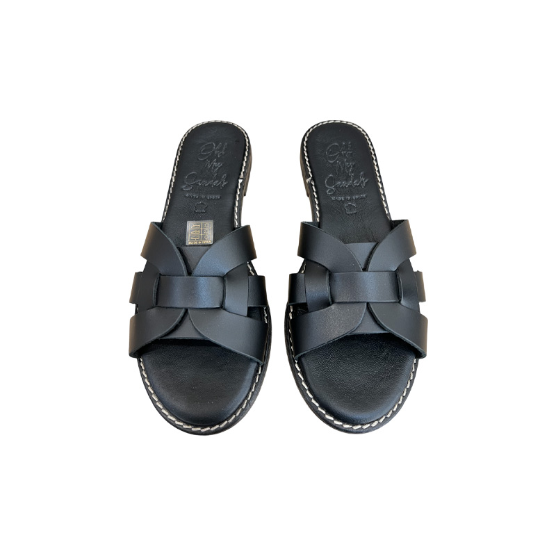 Oh My Sandals Γυναικείες Παντόφλες Μαύρες 5570 Δερμάτινες Oh My Sandals Γυναικείες Παντόφλες Μαύρες 5570 Δερμάτινες