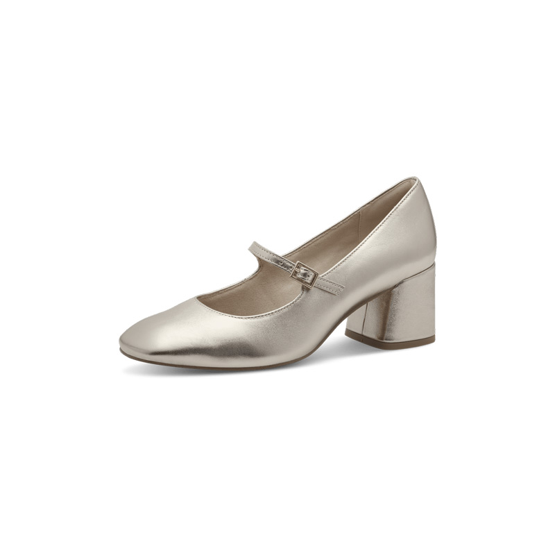 MARCO TOZZI  Γυναικείες Γόβες Με Λουράκι Χρυσό Metallic 2-22449-44 957 Δερμάτινες MARCO TOZZI  Γυναικείες Γόβες Με Λουράκι Χρυσό Metallic 2-22449-44 957 Δερμάτινες