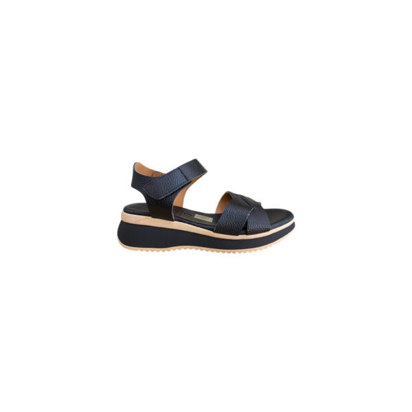 Oh My Sandals DOYA NEGRO Γυναικείες Πλατφόρμες Μαύρες 5944 Δερμάτινες