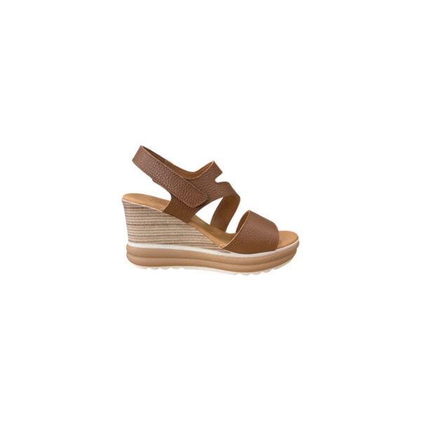 Oh My Sandals DOYA ROBLE Γυναικείες Πλατφόρμες Ταμπά 6002 Δερμάτινες