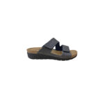 Sunny Sandals  Γυναικείες Παντόφλες Μαύρες Metallic IBIZA-60501 Δερμάτινες