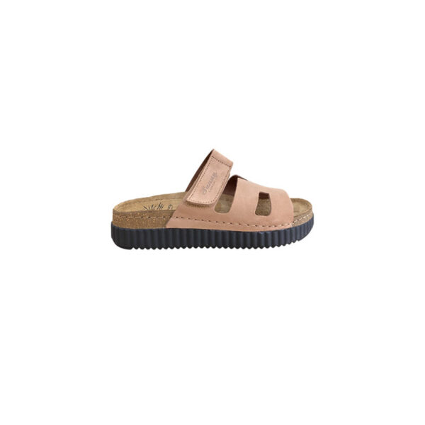 Sunny Sandals  Γυναικείες Παντόφλες Ροζ ROMA-60705 Δερμάτινες