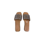 Oh My Sandals CAVA TB Γυναικείες Παντόφλες Μπρονζέ 5829 Δερμάτινες - Image 2