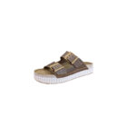Sunny Sandals  Γυναικείες Παντόφλες Χακί Σκούρο ROMA-60702 Δερμάτινες - Image 2