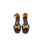 Oh My Sandals DOYA MARRON Γυναικεία Πέδιλα Καφέ 5891Κ Δερμάτινα - Image 2