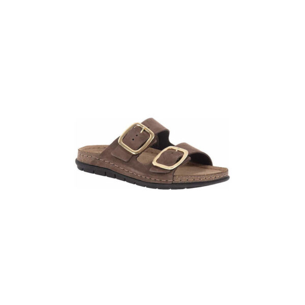 Sunny Sandals  Γυναικείες Παντόφλες Καφέ SIENNA-60302 Δερμάτινες