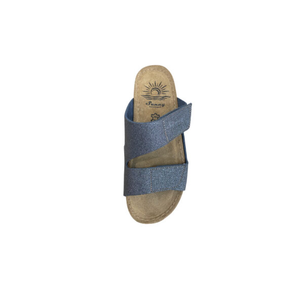 Sunny Sandals  Γυναικείες Παντόφλες Μαύρες Metallic IBIZA-60501 Δερμάτινες