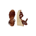 Oh My Sandals Γυναικείες Πλατφόρμες Καφέ 5036K Δερμάτινες - Image 3