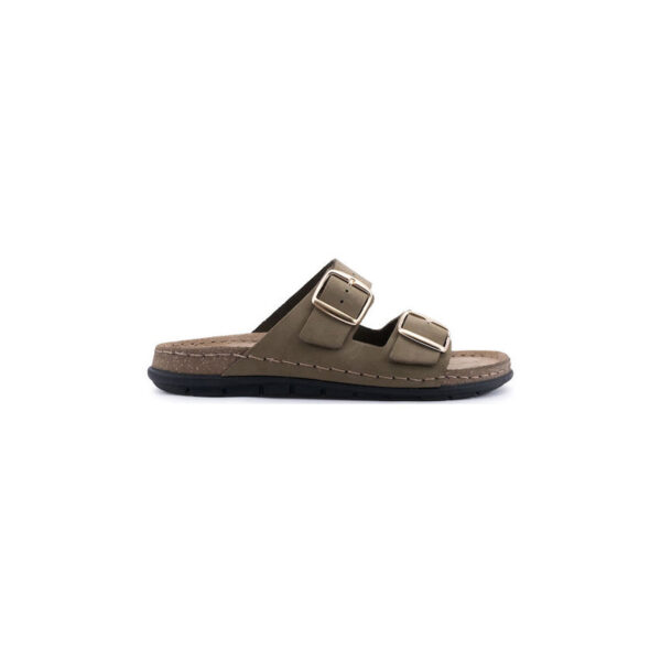 Sunny Sandals  Γυναικείες Παντόφλες Καφέ SIENNA-50302 Δερμάτινες