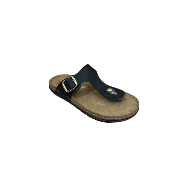 Sunny Sandals  Γυναικείες Παντόφλες Μαύρες SIENNA-60301Μ Δερμάτινες
