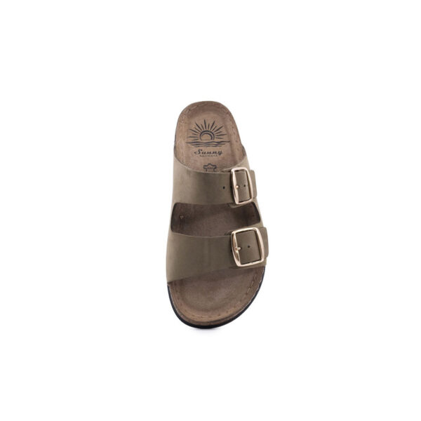 Sunny Sandals  Γυναικείες Παντόφλες Καφέ SIENNA-50302 Δερμάτινες