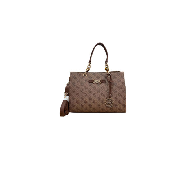 Beverly Hills Polo Club Γυναικεία Τσάντα Μπέζ με Λογότυπο BH-4661